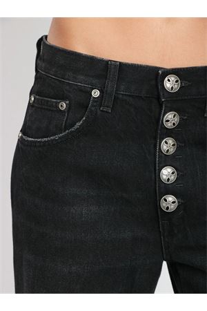 Jeans Jacklyn wide leg in denim nero DONDUP | DP427BDFE305DLM9999