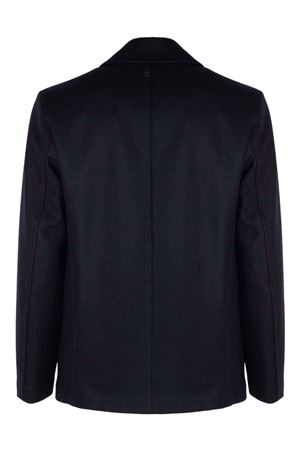 Double-breasted coat in blue wool and cashmere blend DONDUP | UJ922WF0168U890