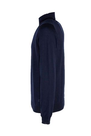 Dark blue wool and cotton blend turtle neck jumper DONDUP | UT256M00975U002890