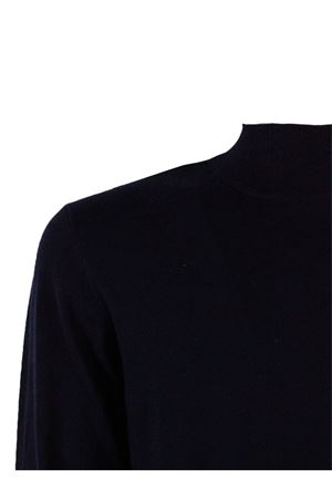 Dark blue wool and cotton blend turtle neck jumper DONDUP | UT256M00975U002890