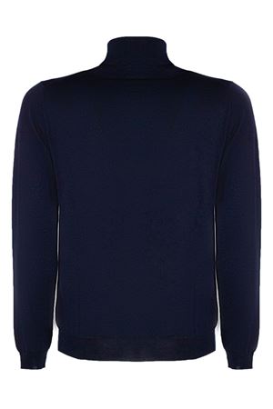 Dark blue wool and cotton blend turtle neck jumper DONDUP | UT256M00975U002890