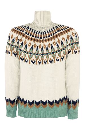 White wool blend turtleneck jumper DONDUP | UT275M00983U002002