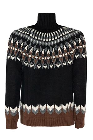 Black wool blend turtleneck jumper DONDUP | UT275M00983U002999