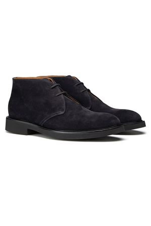 Desert boot due fori in suede total black DOUCAL'S | DU1018GENOUF009NB00.