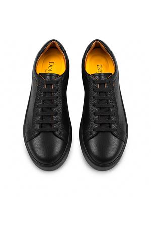 Black tumbled leather sneaker DOUCAL'S | DU3483SPENPF797NN00.