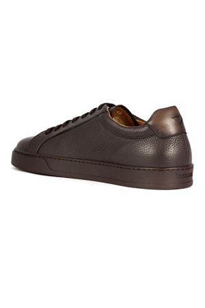 Brown tumbled leather sneaker DOUCAL'S | DU3483SPENPF797TM48.
