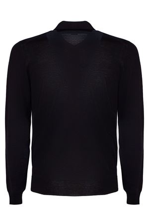 Black merino wool polo shirt DRUMOHR | D0D149690