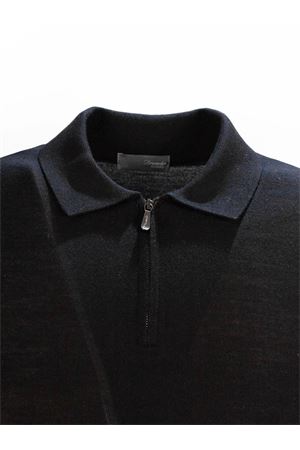 Black merino wool polo shirt DRUMOHR | D0D149690