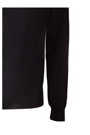 Black merino wool polo shirt DRUMOHR | D0D149690