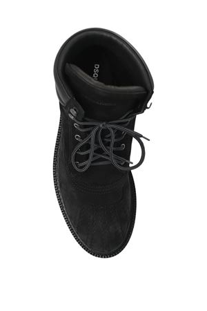 Stivali Army imbottiti in pelle di vitello nero DSQUARED | ABM0159097085462124