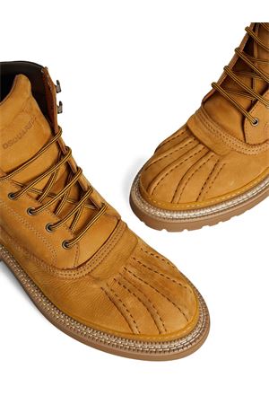 Stivali Army imbottiti in pelle di vitello marrone DSQUARED | ABM015909708546M1337