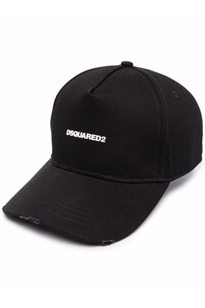 Cappello da baseball in cotone nero DSQUARED | BCM060305C00001M063