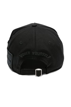 Cappello da baseball in cotone nero DSQUARED | BCM094805C000012124