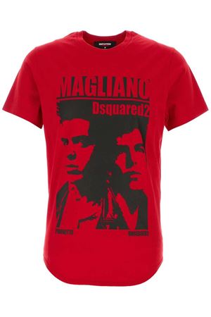 Red cotton T-shirt DSQUARED | S71GD1569D20035310W