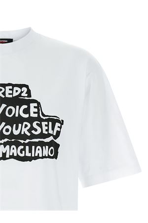 White cotton T-shirt DSQUARED | S71GD1596D20020100