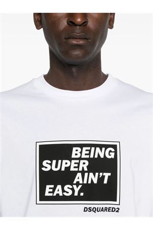 White cotton T-shirt DSQUARED | S71GD1610D20020100