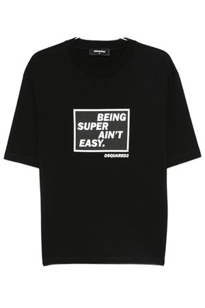 Black cotton T-shirt DSQUARED | S71GD1610D20020900