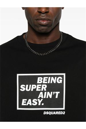 Black cotton T-shirt DSQUARED | S71GD1610D20020900