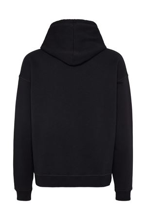 Felpa in cotone nero con cappuccio DSQUARED | S71GU0754S25516900