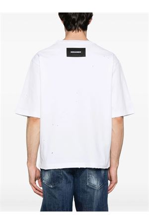 White cotton T-shirt DSQUARED | S74GD1408S24583100