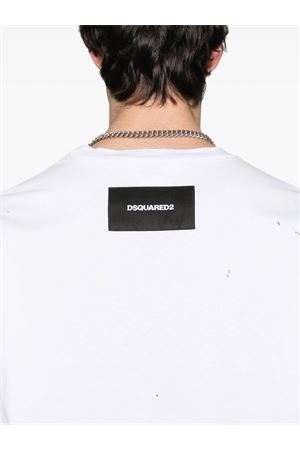 White cotton T-shirt DSQUARED | S74GD1408S24583100