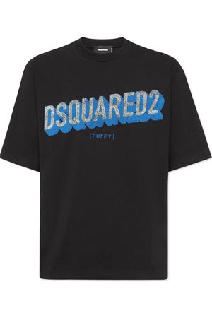 Black cotton T-shirt DSQUARED | S74GD1445D20020900