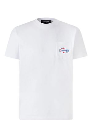 T-shirt in cotone bianco DSQUARED | S74GD1449D20020100