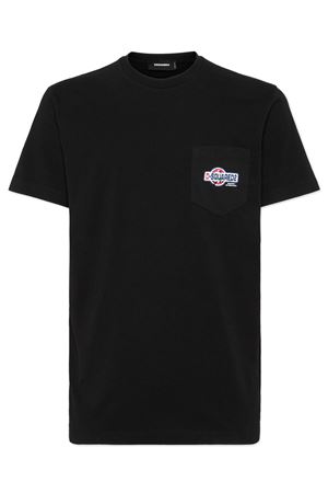 Black cotton T-shirt DSQUARED | S74GD1449D20020900