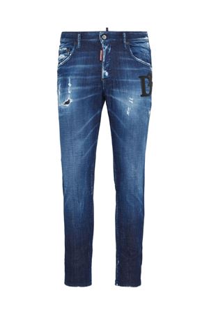 Jeans in denim di cotone blu DSQUARED | S74LB1721D30010470
