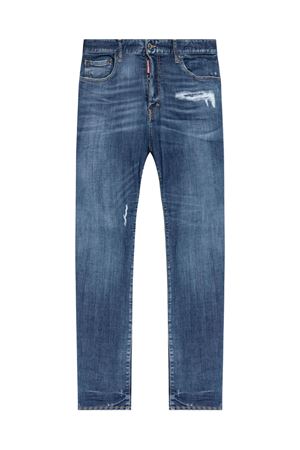 Jeans in denim di cotone blu DSQUARED | S74LB1728S30872470