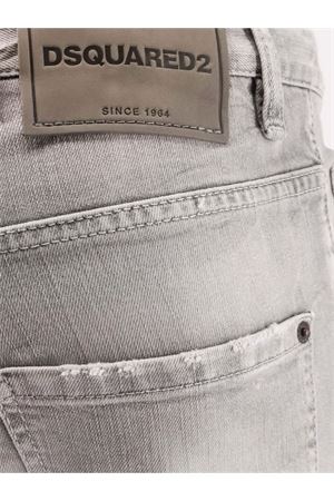 Jeans in denim di cotone grigio chiaro DSQUARED | S74LB1754S30260852