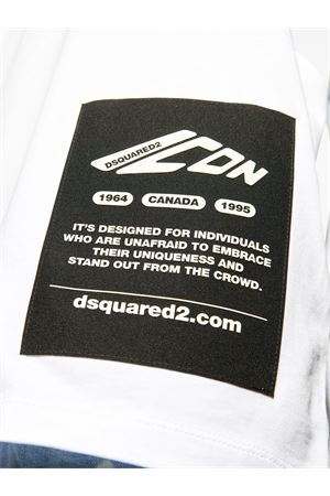 T-shirt in cotone bianco DSQUARED | S79GC0101D20033100