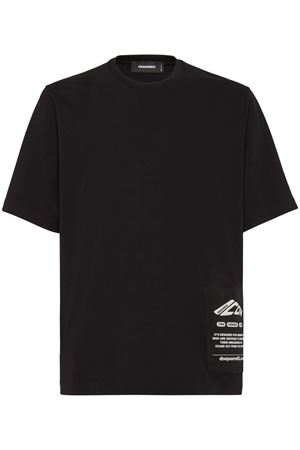 T-shirt in cotone nero DSQUARED | S79GC0101D20033900