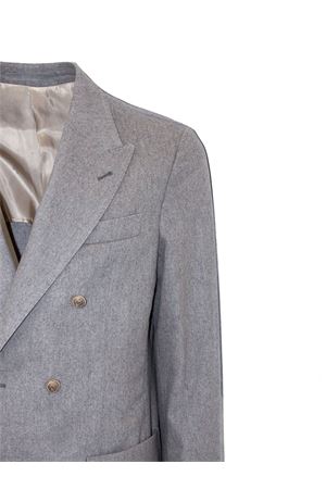 Giacca doppiopetto in misto lana e cashmere grigio ELEVENTY | L70GIAA06TES0L30080