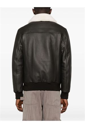 Dark brown leather bomber jacket ELEVENTY | L75GBTL19PEL0L03625