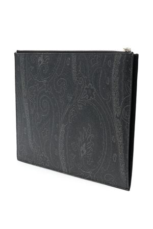 Clutch Paisley jacquard nero e grigio ETRO | MP2C0006AA012N0000