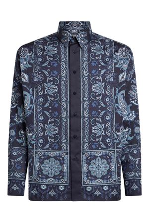 Camicia in puro cotone blu scuro ETRO | MRIC005499SP5F0X0883