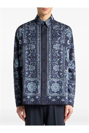 Camicia in puro cotone blu scuro ETRO | MRIC005499SP5F0X0883