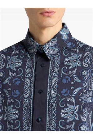 Camicia in puro cotone blu scuro ETRO | MRIC005499SP5F0X0883