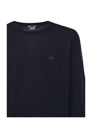 Dark blue wool sweater ETRO | MRKF0096AL291B0665