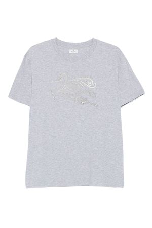 T-shirt in cotone grigio ETRO | MRMA0002AK982S8290