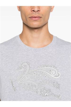 T-shirt in cotone grigio ETRO | MRMA0002AK982S8290