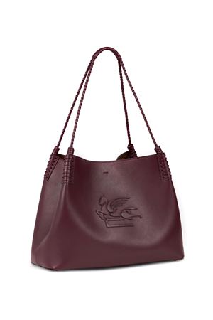 Borsa Shopping Libra Media In Pelle Bordeaux ETRO | WP1D0028AP264R0108