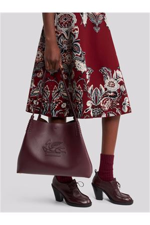 Borsa Shopping Libra Media In Pelle Bordeaux ETRO | WP1D0028AP264R0108