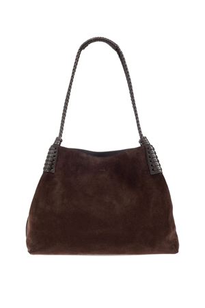 Borsa Shopping Libra Piccola In Suede Marrone ETRO | WP1D0038AP343M0406