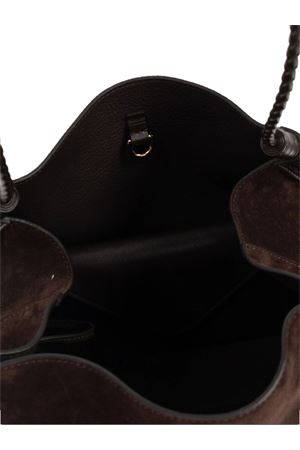 Borsa Shopping Libra Piccola In Suede Marrone ETRO | WP1D0038AP343M0406