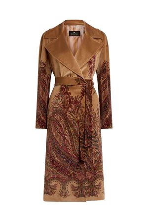 Cappotto In Velluto Con Stampa Paisley ETRO | WRAA003599SPEA7X0801