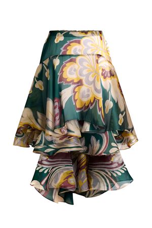 Asymmetric midi skirt in soft washed silk organza ETRO | WRFA017199SP1I8X0896