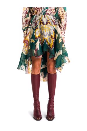 Asymmetric midi skirt in soft washed silk organza ETRO | WRFA017199SP1I8X0896