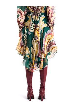 Asymmetric midi skirt in soft washed silk organza ETRO | WRFA017199SP1I8X0896